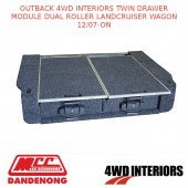 OUTBACK 4WD INTERIORS TWIN DRAWER MODULE DUAL ROLLER LANDCRUISER WAGON 12/07-ON
